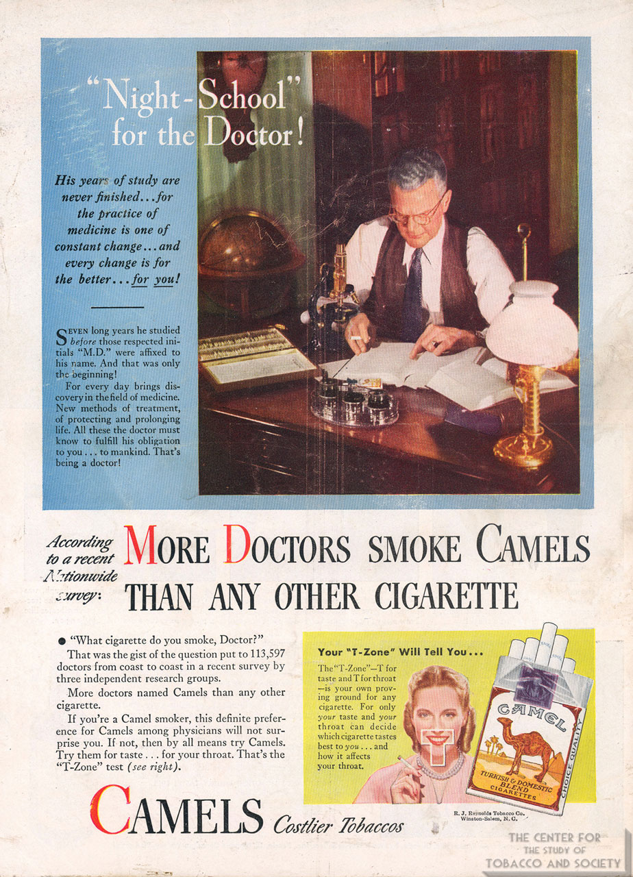 1946 07 22 Life Camel Ad Night School for the Dr wm