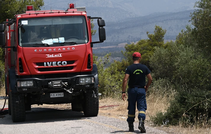 Φωτιά στη Νέα Ιωνία Βόλου κοντά στη Διεύθυνση Αστυνομίας Μαγνησίας