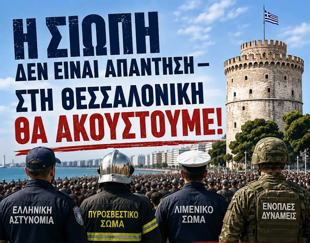 Τρίκαλα: Στην ένστολη πορεία οι αστυνομικοί