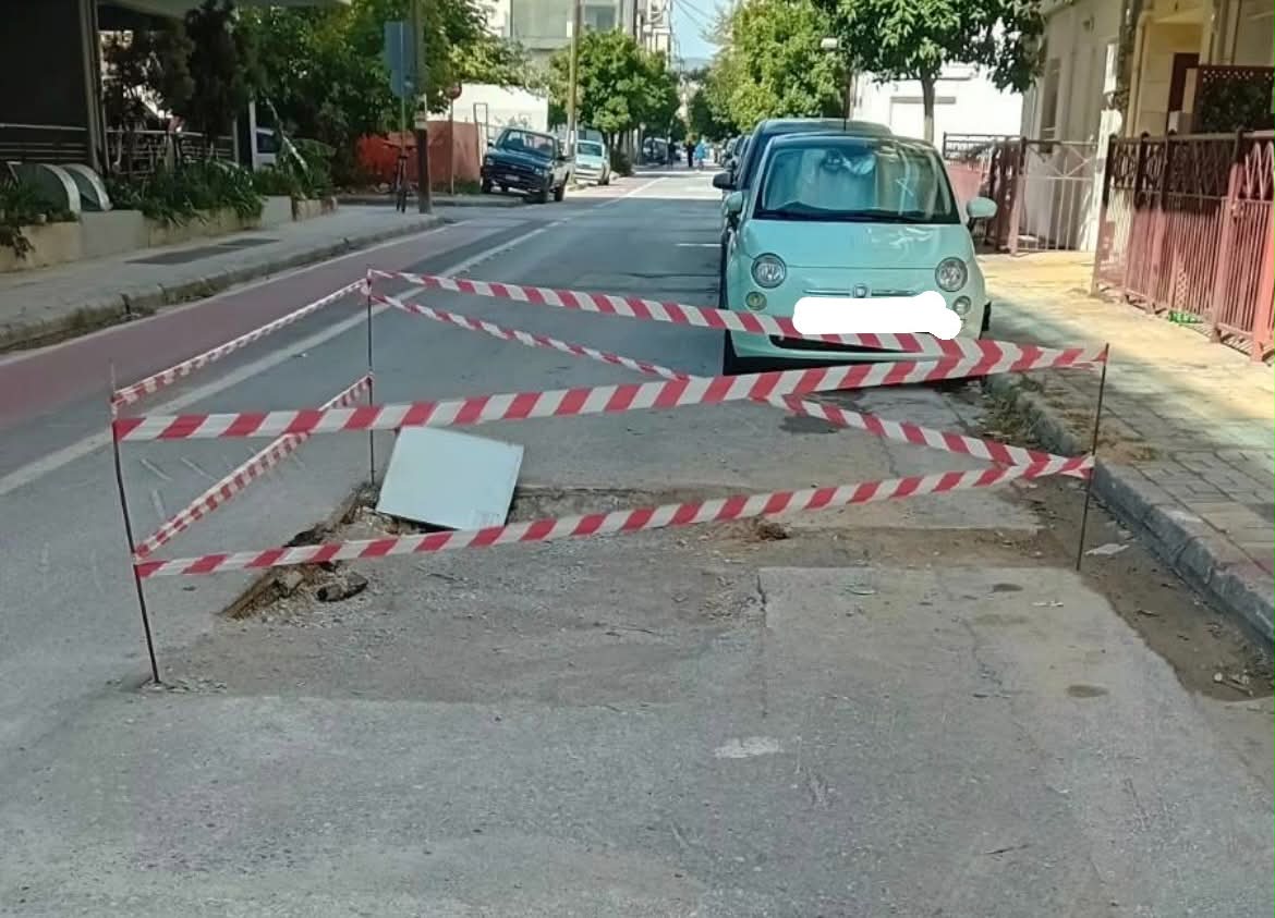 Βόλος, οδός Μικρασιατών: Κλεισμένη η μισή σε σημείο έργων εδώ και 10 μέρες