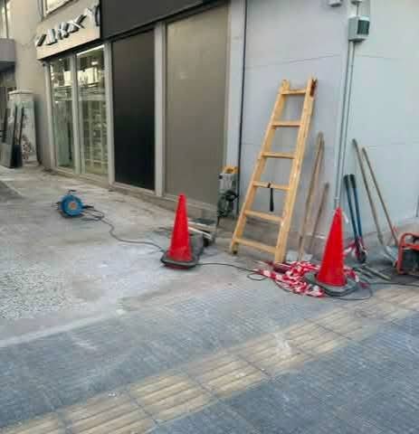 Το σημείο μετά την απομάκρυνση του περιπτέρου στη συμβολή Τοπάλη και Δημητριάδος